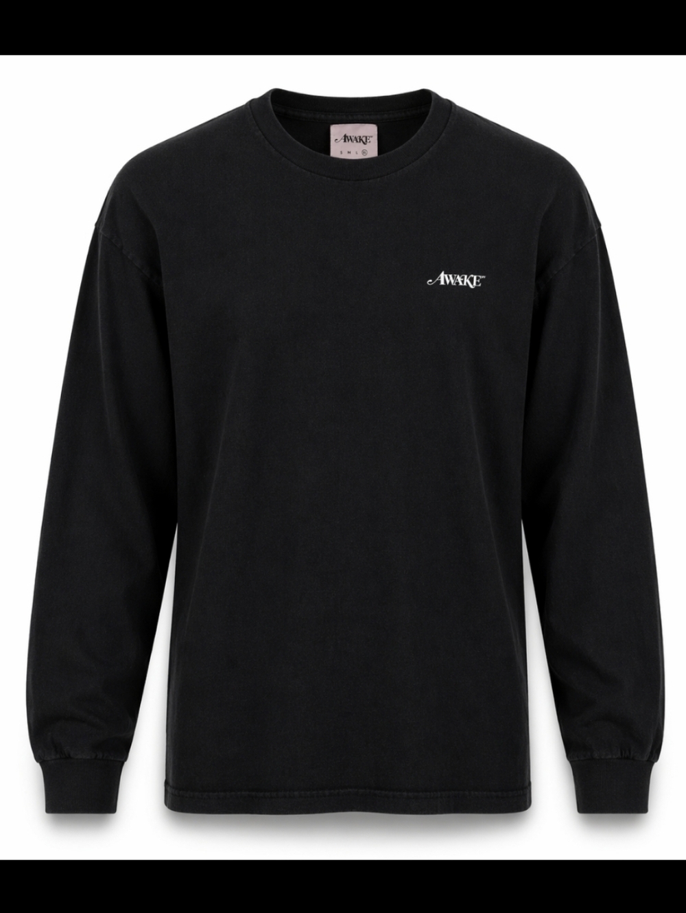 Awake NY Black Logo Long Sleeve Tee Shirt XL Streetwear Made in USA